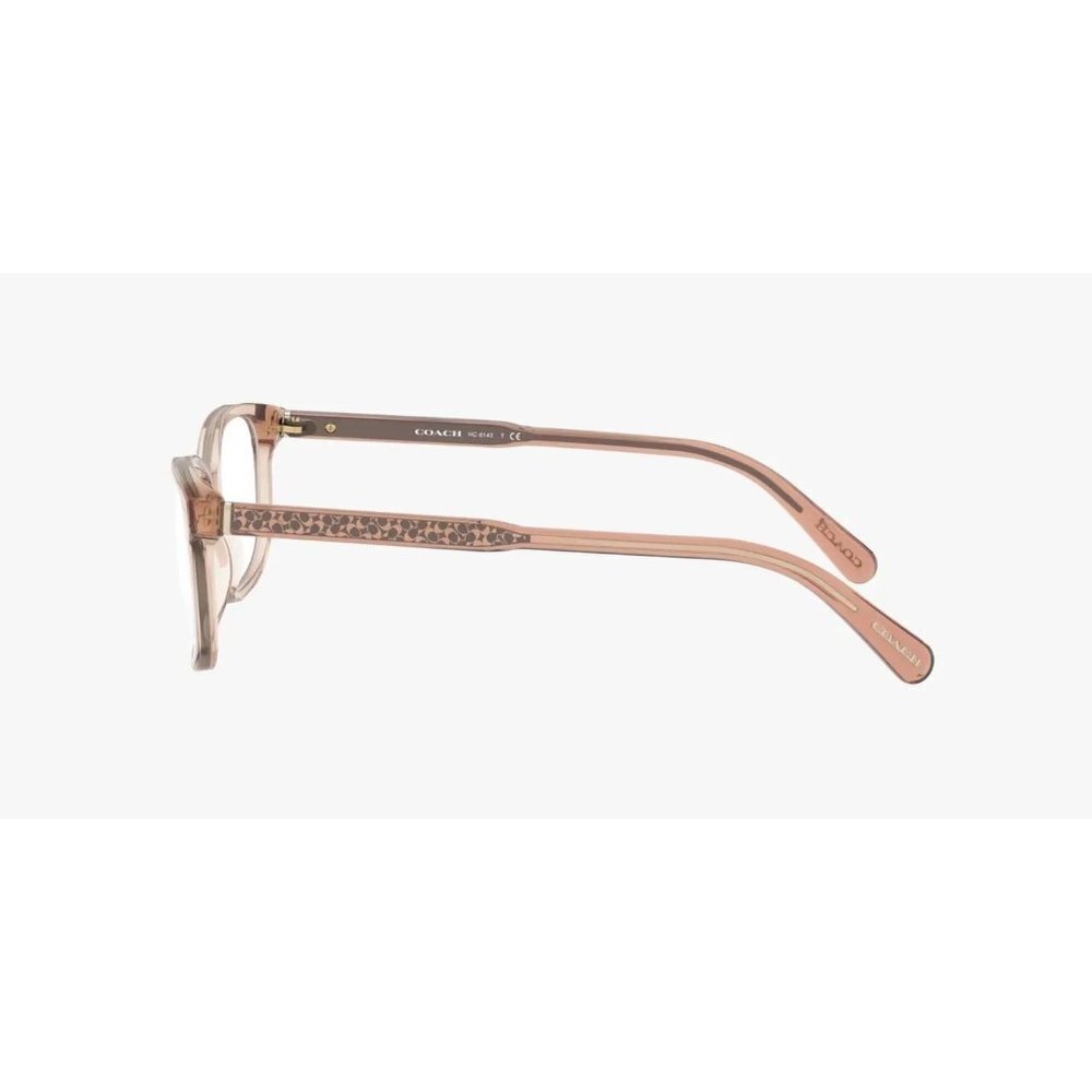 Coach Womens Pillow Frame EyeGlasses Transparent Peach New With Case, Brochure, - Picture 13 of 13